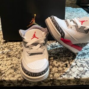 Jordan Retro 3 Kids Sneakers Size 3c